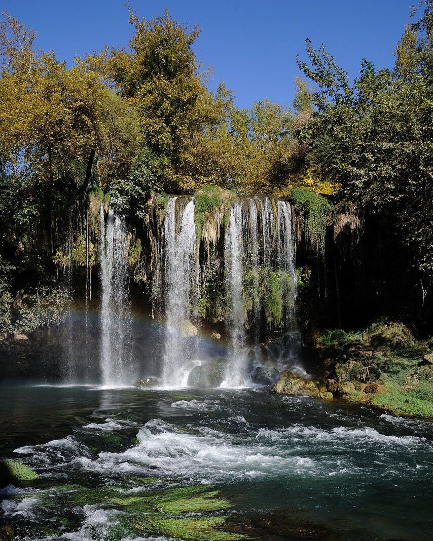 The upper Düden Waterfall within the City of Antalya, Turkey.