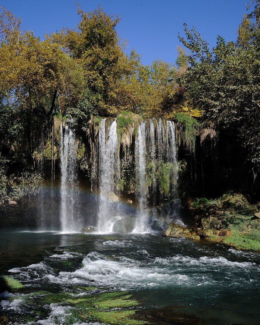 The upper Düden Waterfall within the City of Antalya, Turkey.
