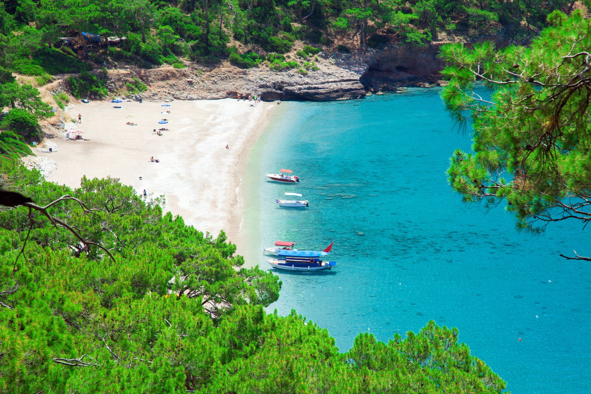 Coastline at Mediterranean Sea Near Fethiye, Kabak Beach, Turkey — Getty Images