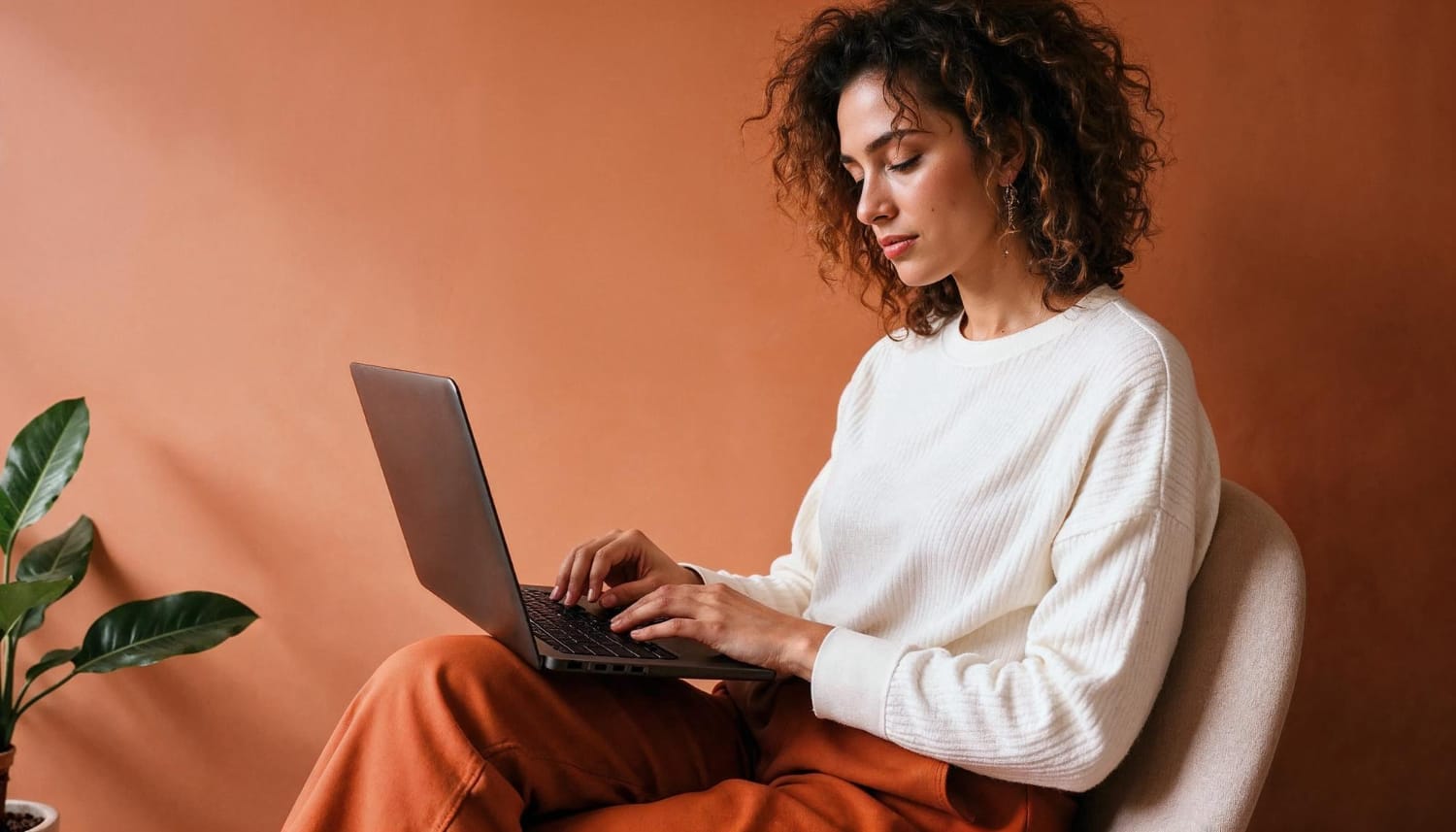 girl on laptop working in turkey remotely